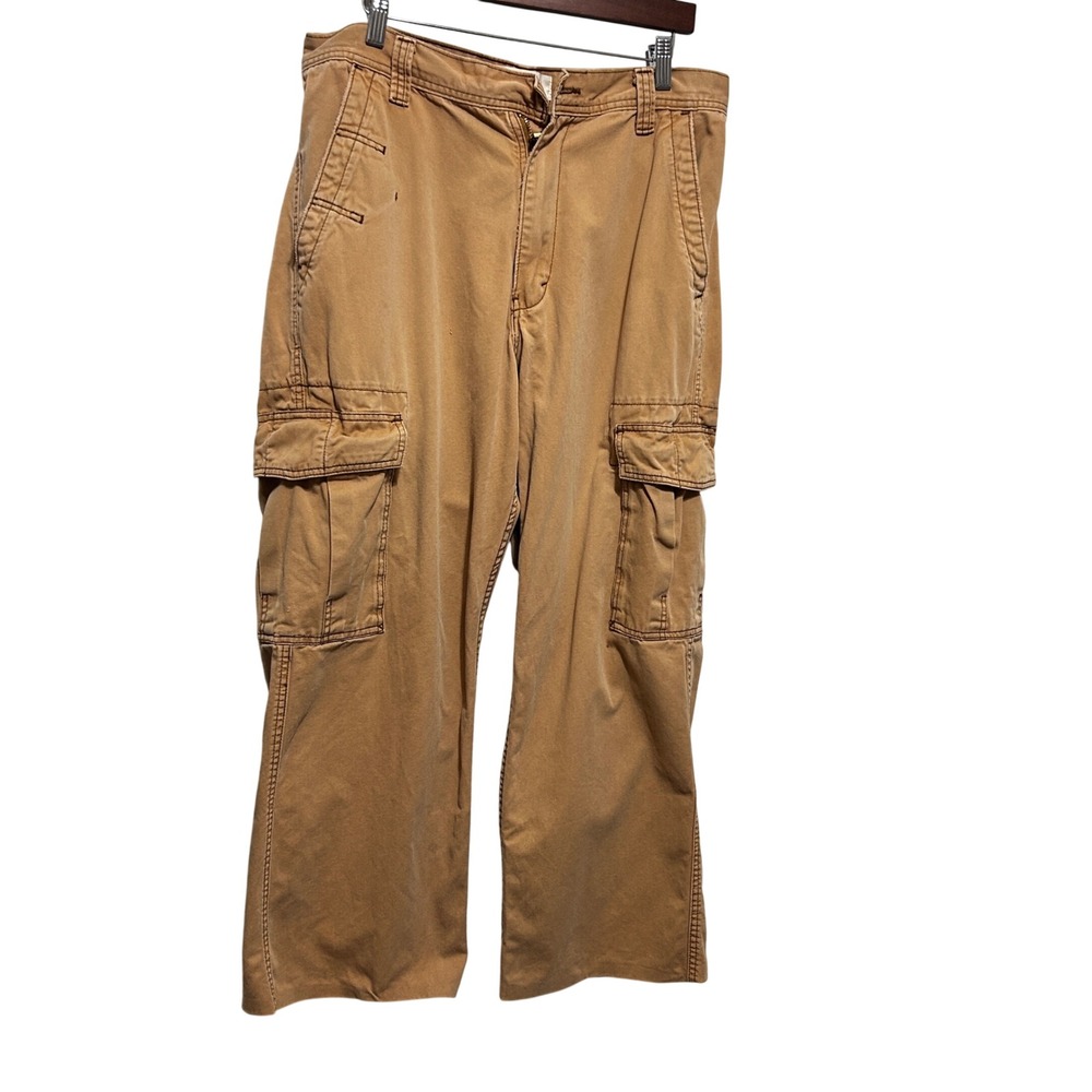 Levis Mens Cargo Pants 33x30 Tan Loose Straight Workwear Utility Gorpcore Rugged